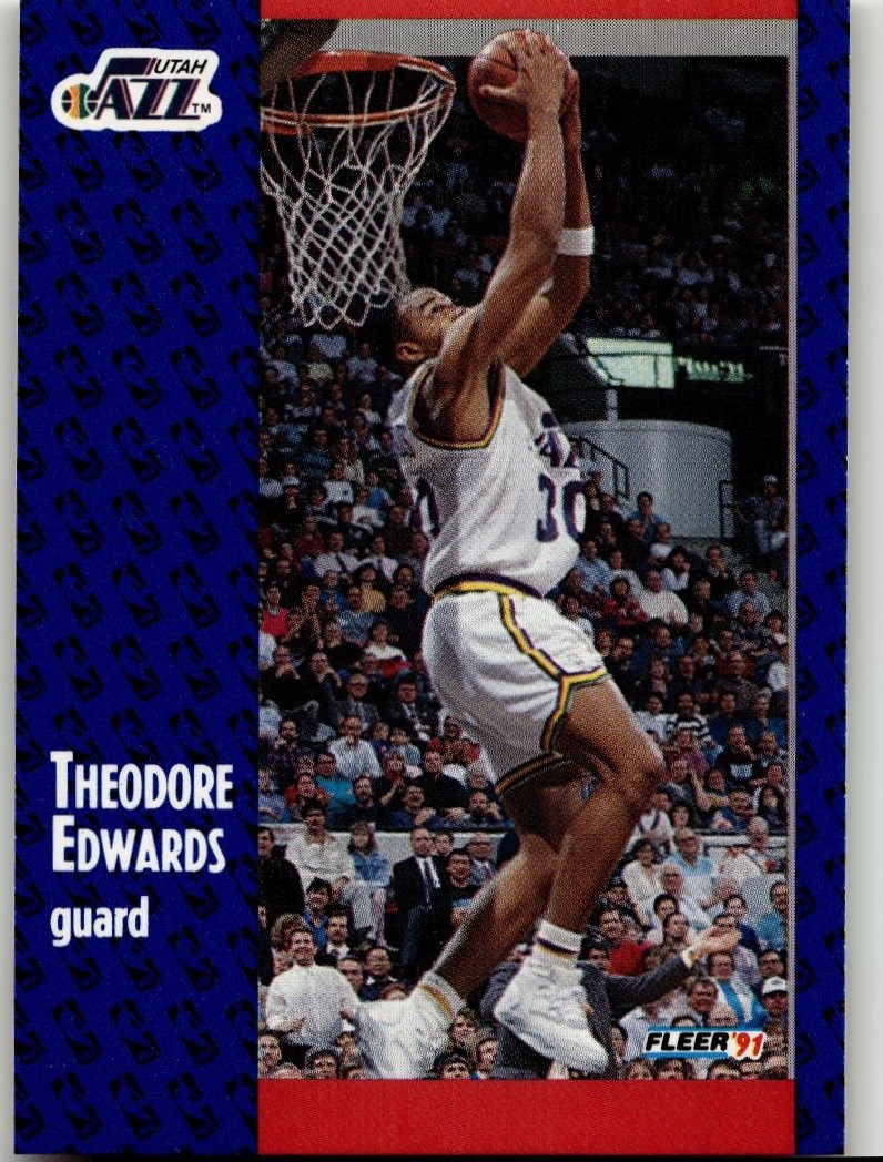 1991-92 Fleer #199 Theodore Edwards