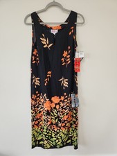 VTG R&K Dress Sleeveless Rayon Hawaiian Floral Tropical Aloha Maxi Crew 8P