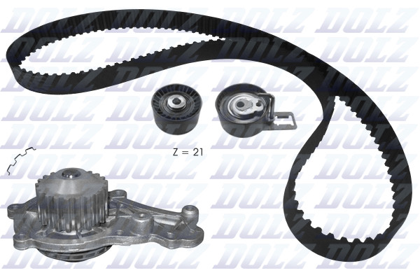 Wasserpumpe + Zahnriemensatz FüR Ford Fiesta VI CitroëN C3 II DS3 1.4 Hdi-image