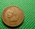 1908 Indian Head Cent  Better Grade Coin with Liberty  #F21