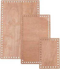 Wooden Basket Bases Set, 3 Sizes for DIY Crochet Craft, 5.9-11.8 Inch