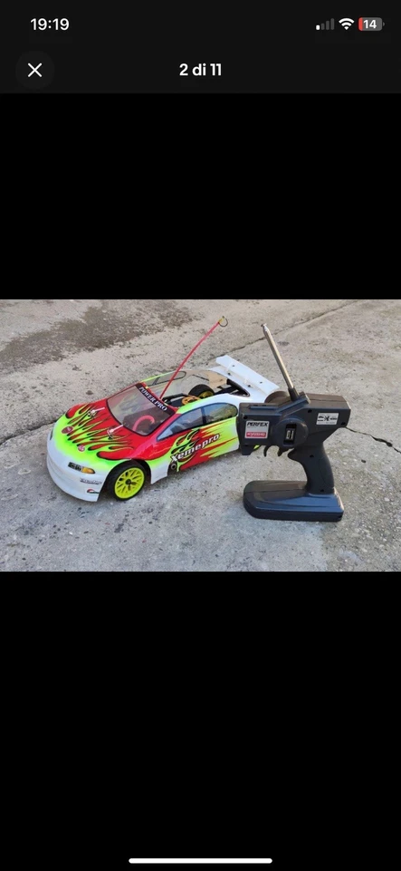 Macchinina rc a scoppio Kyosho Pure ten in scala 1/10 FUNZIONANTE - Immagine 2 di 4