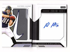 Hayden Hurst RC 2018 Panini Playbook #238 Nike Swoosh SSP 4/5 Auto Relic