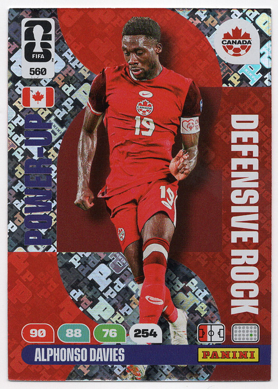 #560. Alphonso Davies (Canada) Panini Adrenalyn XL FIFA World Cup 2026