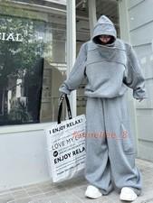 Winter Fashion New Mens Hoodie Thick Velvet Casual Pants Set Two Piece Set