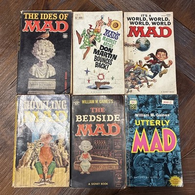 Vintage MAD Paperback Lot x6 Signet Books 4 First Printings 1959-1967