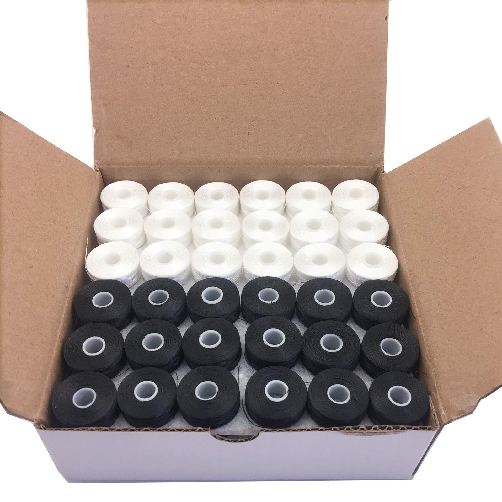 Prewound Bobbin Thread, Sideless, 144pcs Type L Size (SA155)