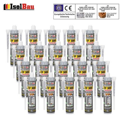 20 x 300ml Injektionsmörtel Verbundmörtel SF 300 40 x Mischer Montagemörtel