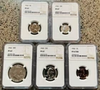 Lot 5 1962 50C NGC PF 67 Franklin Half Dollar (5 Coins) 90% Free Shipping! #79