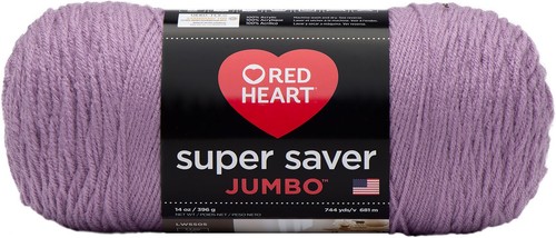 Red Heart Super Saver Jumbo Garen Amethyst - 2-pack van 396 g - Acryl - 4 medium (kamgaren) - 680 meter - Breien/Haken