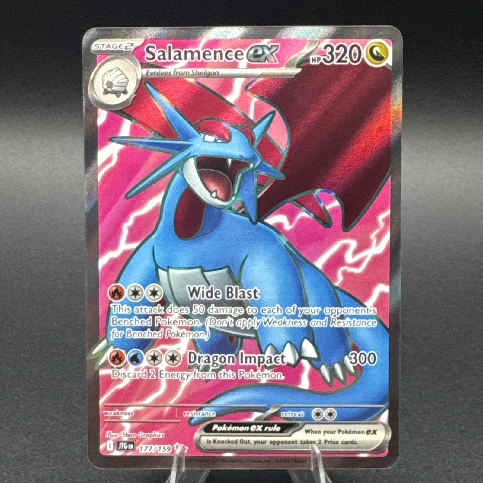 Salamence ex 177/159 Sv09: Journey Together Full Art Mint Condition