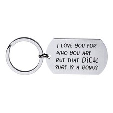 Couples Gifts Keychain, Gift for Boyfriend Girlfriend, I Love You for Who You...