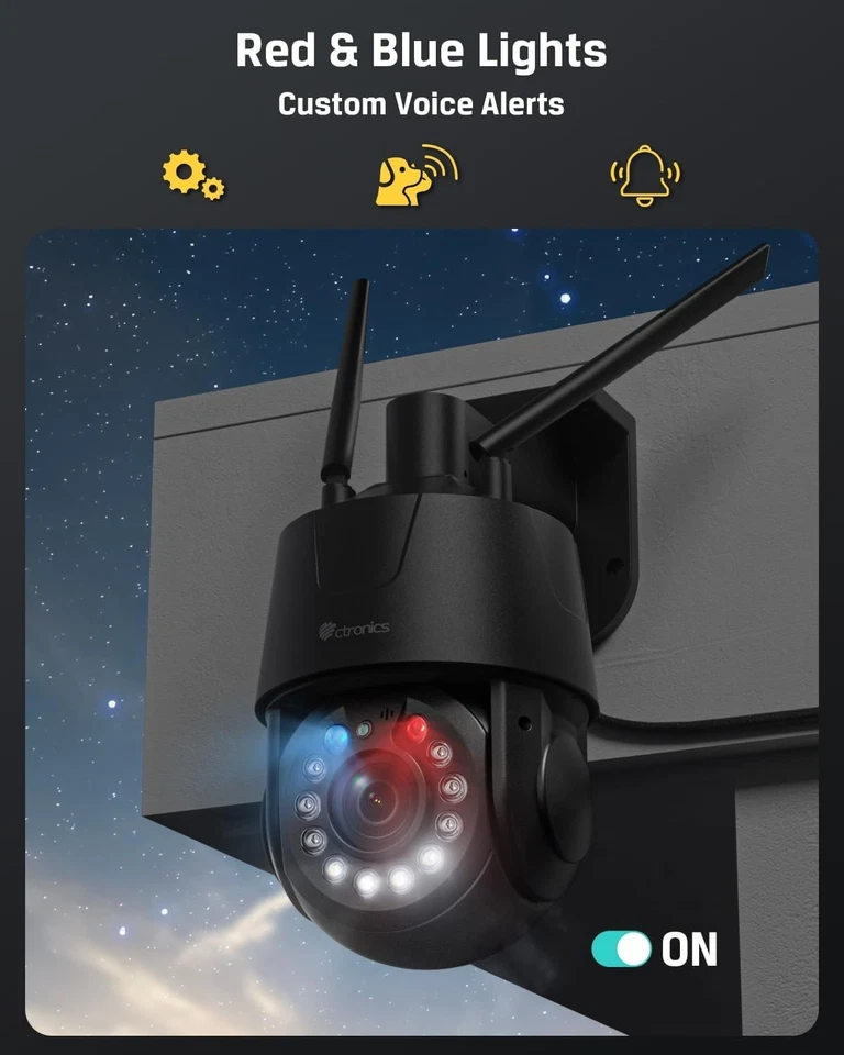 Ctronics 4K Telecamera Esterno WiFi Zoom Ottico 30X & Auto-Zoom Visione Notturna - Immagine 2 di 4