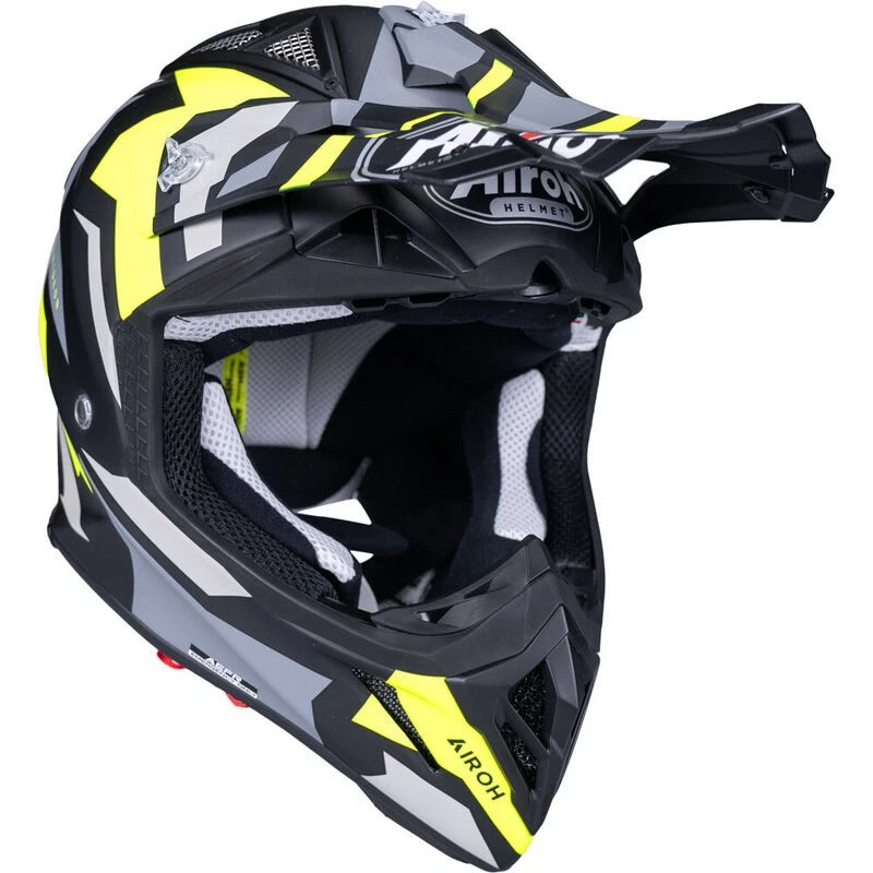 Airoh Aviator Ace Swoop Matte Yellow Cheap Discount MX Dirt Bike Helmet - image 2 of 4
