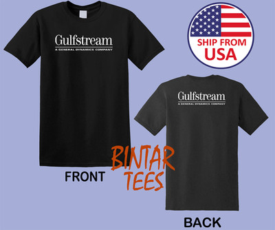Gulfstream Jet Plane Aircraft Company Men's Black Size S to 5XL