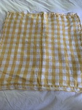 Serena and Lily Yellow White Check EURO Sham 100 Linen Made in Portugal