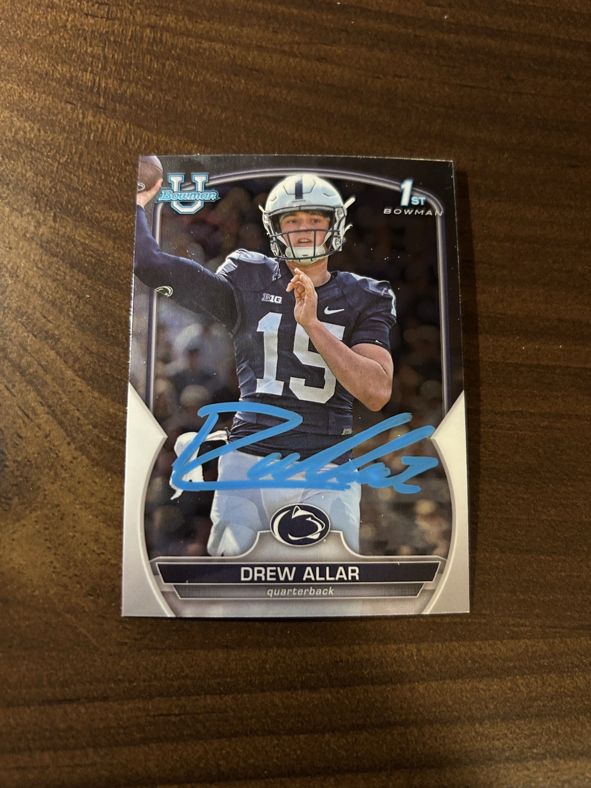 Drew Allar 2022 Bowman Chrome University 1st Bowman Autograph Signed