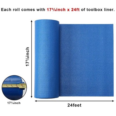 Blue Toolbox Liner Mat - Easy Cut Non-Slip Foam Rubber