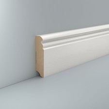 Hamburger Leiste 19 x 80 Berliner Profil Sockelleiste MDF RAL 9010 Fußleiste