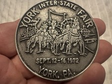York, PA - York Inter State Fair - Sept. 12-16, 1972 Souvenir Medallion