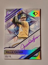 2025 Diamond Icons Rollie Fingers Purple Ink Card Color Match Auto /15