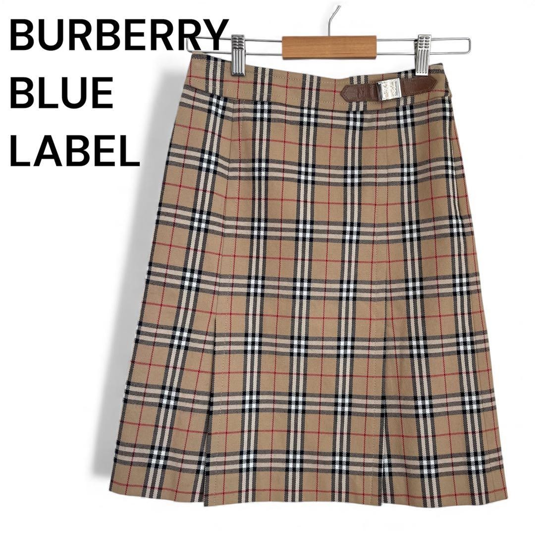 Burberry Blue Label Nova Check Knee-Length Skirt Beige 36/S(US:XS) 116273c thumbnail 9