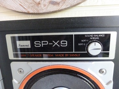 Vtg Sansui SP-X9 Speaker 17” Woofer 300 Watts 8 Ohms Lattice Grill