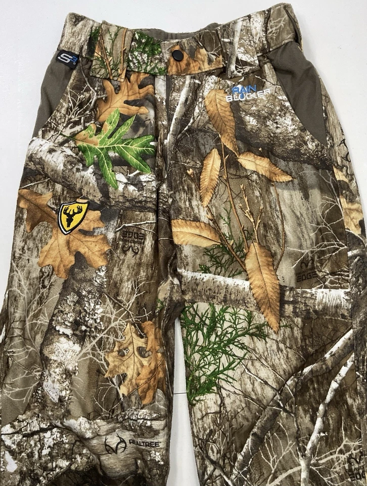 ScentBlocker Boys RainBlocker Hunting Pants Realtree Camo S3 Scent Control M - Image 4 of 4