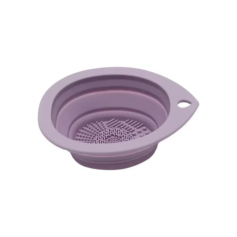 Makeup Brush Cleaner Folding Powder Puff Cleaning Bowl Eyeshadow BrushesSilicone
