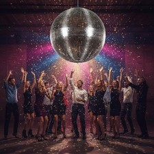 16inch Large Mirror Disco Ball - Hanging Big Disco Ball for Party Decorations...