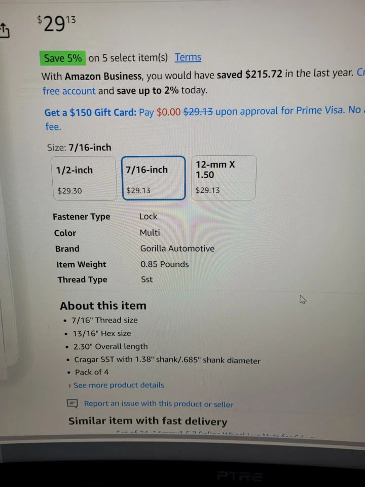 Crager Mag Lugs P/N 84177 Crager LUGS 7/16 ROSCA NUEVO VÁSTAGO 1.38 12 TACOS Foto 2 de 4