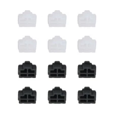 0.5 Inch RJ45 Dust Plug, 12 Pcs Anti Dust Plug Cover Female End, Black/Clear