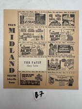 November 1964 Tal's Midland Theatre Coffeyville Kansas Movie Calendar Poster