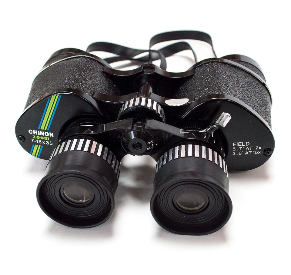 Japan Vintage CHINON 7-15x35 Zoom Binoculars with Leather Case - Image 3 of 4