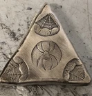 1 Ozt MK BarZ "SPIDER SKULL TRIANGLE" .999 FS HAND POURED  Limited Edition