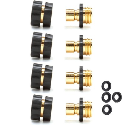 3/4'' Garden Hose Quick Connect Male and female Water Hose Fittings 4 Sets