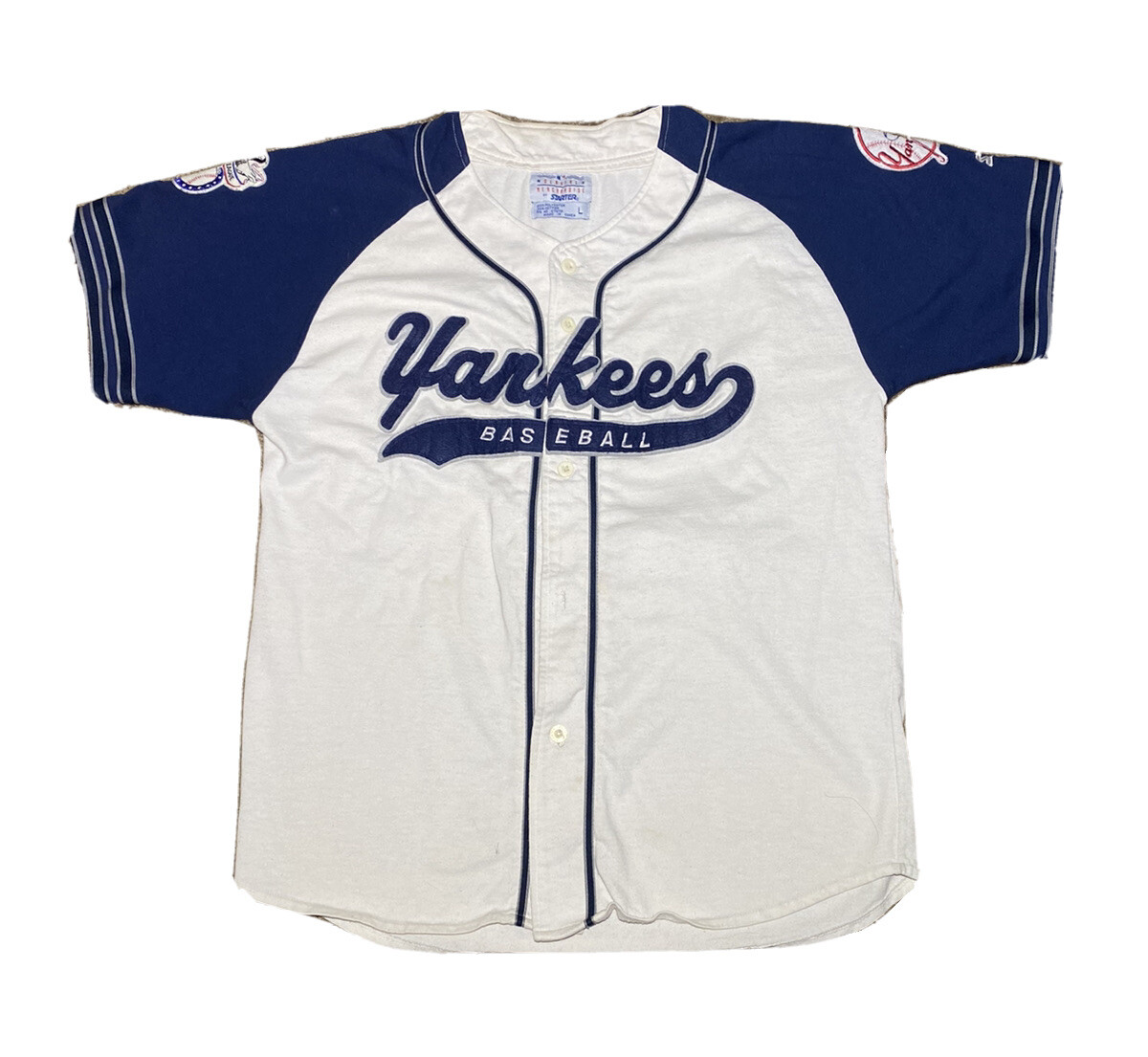 Vintage 90s Starter MLB New Tork Yankees Script Spell Out Vintage 90s Starter MLB New Tork Yankees Script Spell Out