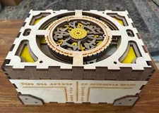 Puzzle Box Codex Silenda Original Kick-Starter Ven Dais Page On Wooden Bx