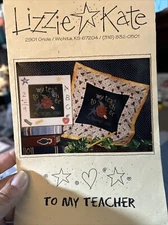 Lizzie Kate Cross Stitch Pattern To My Teacher School Theme Apple Star Name OOP