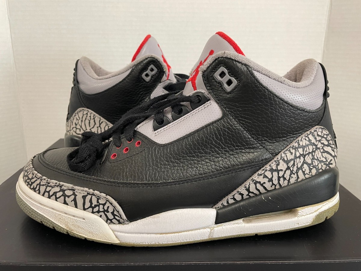 NIKE AIR JORDAN 3 RETRO BLACK CEMENT CDP COUNTDOWN PACK SZ 9