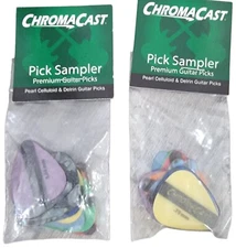 ChromaCast Pick Sampler Premium Guitar Picks Pearl Celluloid Delrin Material Var