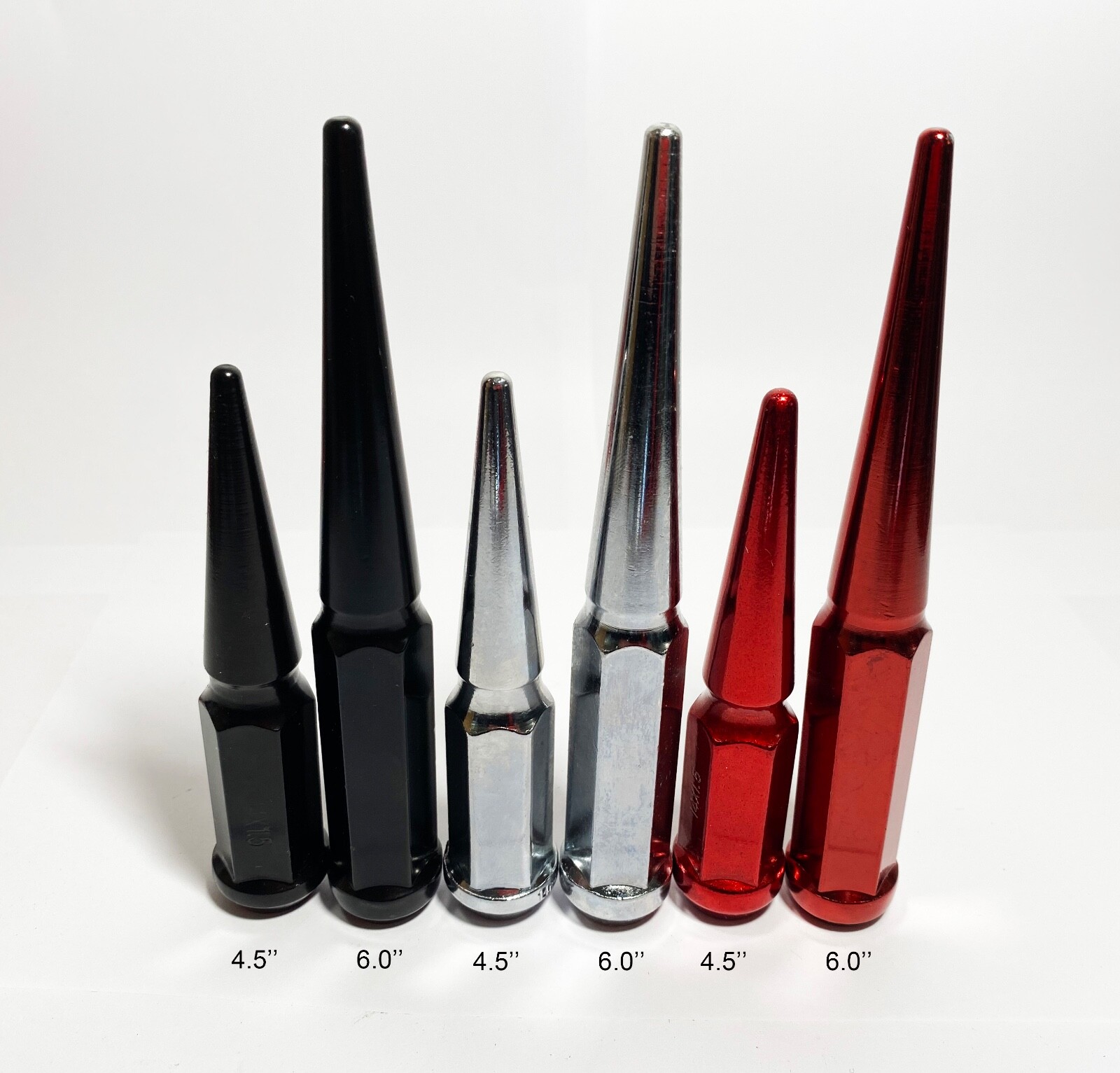 FIT GMC SAVANA SIERRA 2500 3500 HD DUALLY SPIKE LUG NUTS 6’’ 14x1.5