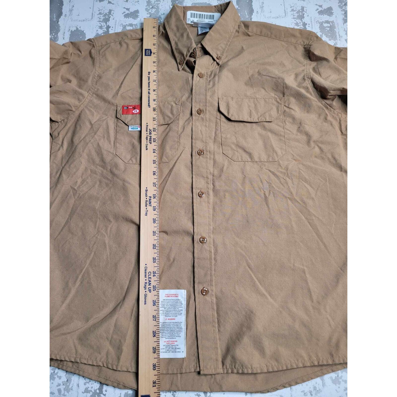ProTect Flame Resistant LS Button Down Khaki Medi… - image 7