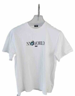 KITH Men's NY To The World Short Sleeve Cotton T-Shirt White KITH Men's NY To The World Short Sleeve Cotton T-Shirt White