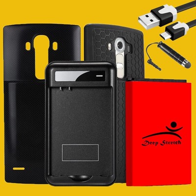 High Capacity 9180mAh Extended Battery Charger Cover Case Cable for LG G4 H811