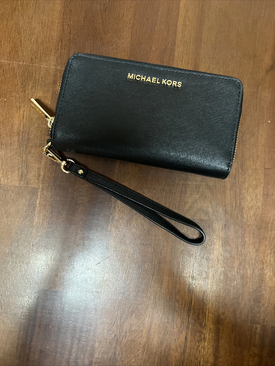 Michael Kors Women's Jet Set Wallet - Black (32H4GTVE9L) for sale online