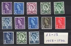 Scotland 1958-1970. S1-13. Set x 13 pre-decimal Wildings. Superb unmounted mint.