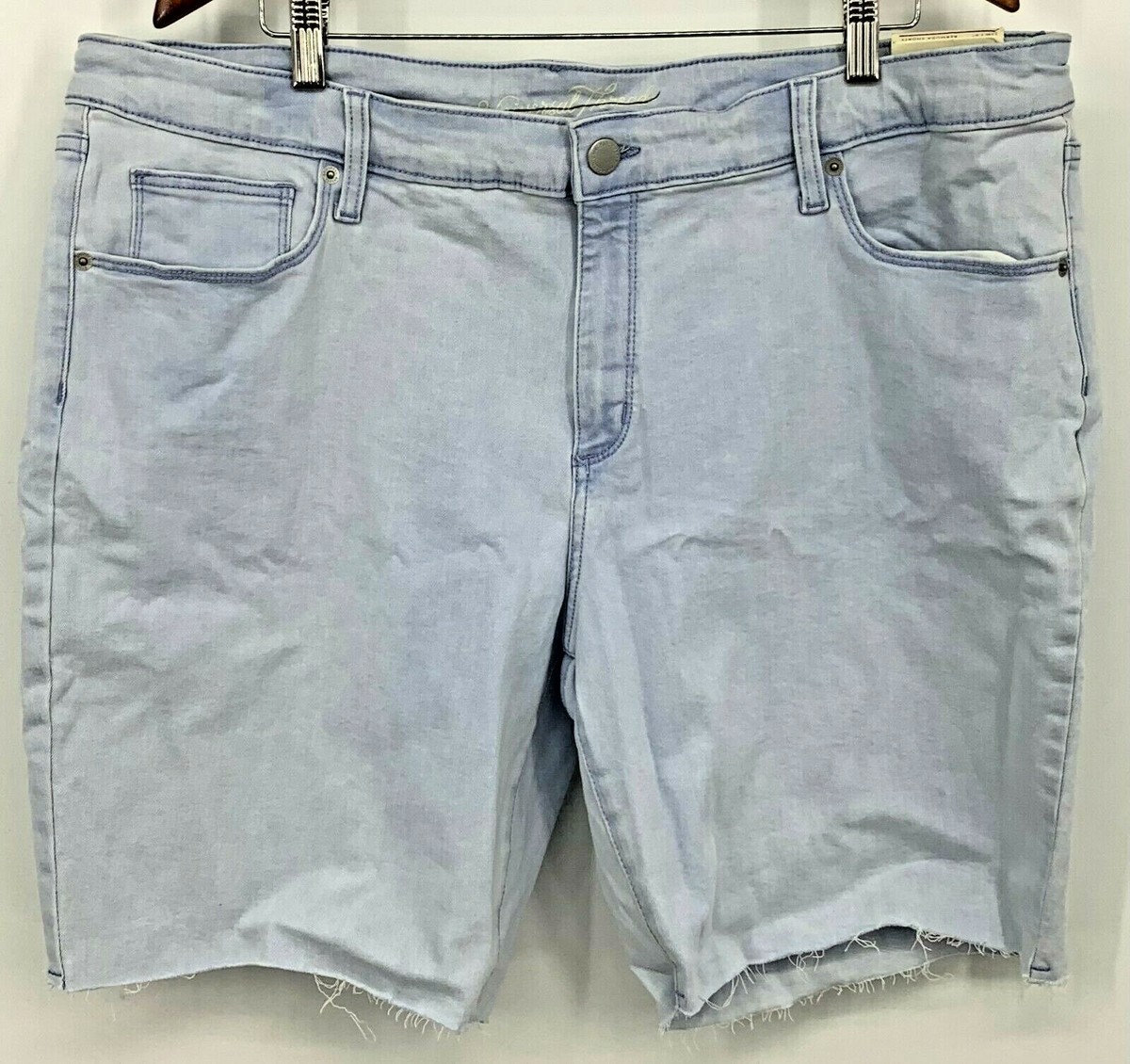 【YOURNUS】Thread Washing Bermuda Denim Universal Thread Women's Plus Size Mid-Rise Bermuda Jean