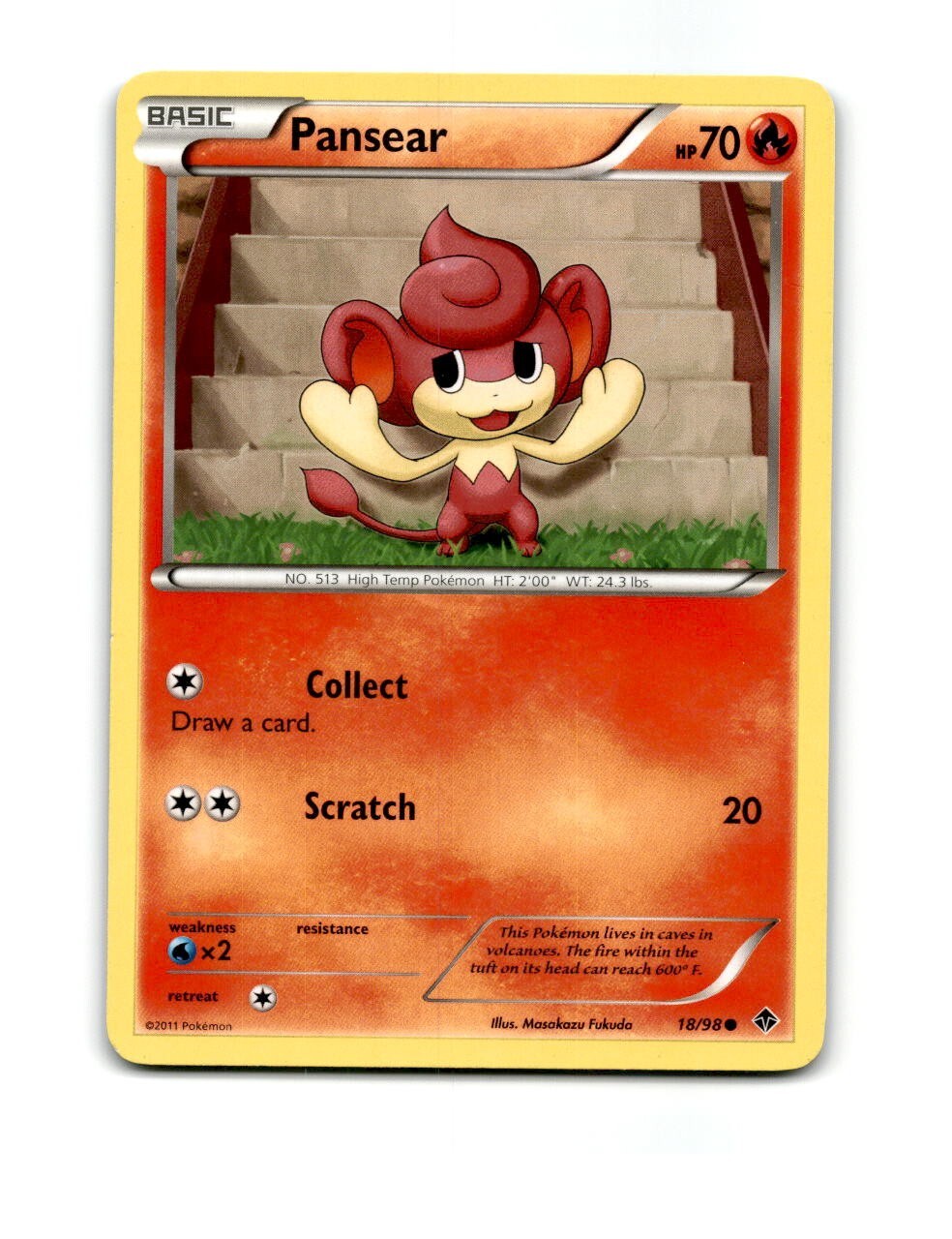 2011 Pokemon TCG Card 18/98 Pansear