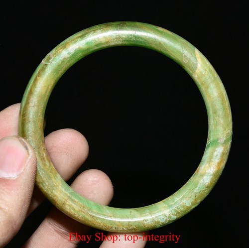 Old China Yellow Coloured Glaze Gild Fengshui Beautiful Bracelet Bangle Jewelry - 第 5/6 張圖片